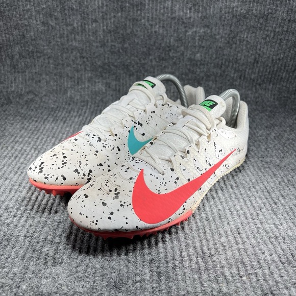 Nike Zoom Rival S 9 Men's Size 8 Paint Splatter White Crimson Jade 907564-101 - Picture 3 of 14